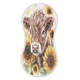 JUMBEAR Spucktücher für Babys, Motiv: Hochlandkuh, 1 Stück, Musselin-Quadrate weich und schnell absorbierend, Spucktuch für Babys