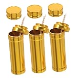 BESTonZON 3 Stück Tragbarer Alkoholherd Öllampenofen Feuerzeugetui aus Metall tragbarer Bunsenbrenner Tragbarer Spiritusbrenner Feuerstarterwürfel Aluminiumlegierung Golden