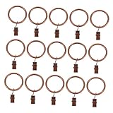 MAGICLULU 50Stücke Gleitringe Für Duschvorhänge Vintage Vorhangringe Mit Hängenden Clips Rotkupfer Draht Mit Innendurchmesser Für Badezimmer Und Badstangen