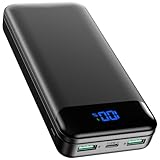 Enerwow Power Bank, 27000mAh Powerbank PD 30W Schnellaufladung Externe Handyakkus mit Digitaldisplay, USB C Tragbares Ladegerät mit iPhone 15 14 13 12 Pro Max und Andere Geräte