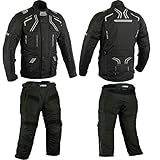Hochwertige MotorradKombination Aus Textil Für Herren In Schwarz Größen M-5XL (XL)