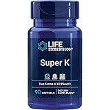 Life Extension, Super K, 90 glutenfreie Softgels, 2600mcg Vitamin K je Dosis, Sojafrei, GMO frei, Geschmacksneutral