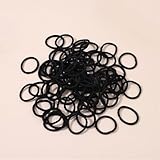 liuchanghe 100 Stück Haargummis Mädchen, Elastische Haargummis, Kleine Haargummi Damen mit Dickem Pferdeschwanz, Haar-Accessoires (Schwarz)