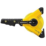 Stabila Rahmenbandmaß LBM 1000 FIBREGLASS, 30 m, Glasfaser-Messband mit metrischer Skala und Knickschutz, Universalhaken, bruchsicherer Rahmen, MID-Genauigkeit, LBM 1000, 30 m, Schwarz/Gelb