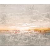 murando - Vlies Fototapete Landschaft 350x256cm Foto Tapete Wohnzimmer Vliestapete XXL Motivtapeten Bildtapete 3d Effekt Wand Dekoration - Betonoptik Meer Sonnenuntergang wie gemalt c-A-10044-a-a