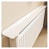 SRNSAEB Heizkörperregal Aluminium-Heizkörperregal für Aufsetzen auf Heizkörper, 40 60 80 100 120 140 160 180 200 cm lang, staubdichte Heizkörperabdeckung für Wohnzimmer(160cmx15cm/63inx5.9in)