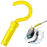 PureAura Haken für Poolreiniger, Poolhaken für Stangen, kompatibel mit allen Pool-Staubsaugern, einschließlich kabellos, oberirdisch und unter Wasser, ideale Haken für Teleskopstangen, Gelb