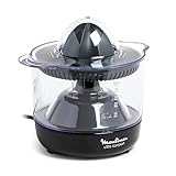 Moulinex Ultra Compact Zitruspresse, Entsafter, Orangenpresse, Einschaltautomatik, großes Fassungsvermögen, 2-Wege-Rotation, Schutzdeckel, einfache Lagerung, 450 ml Fassungsvermögen, Schwarz, PC120870