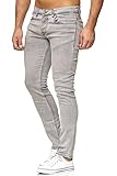Tazzio Jeans Herren Slim Fit Stretch Jeanshose Hose Denim 16533 (32/30, Grau)