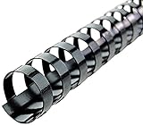 GBC 4400010 Binderücken Plastik (A5, 14 Ringe, 12 mm, 100 Stück) schwarz