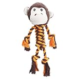 Generisch Beißspielzeug für Hunde – Tierisches Seil-Anreicherungsspiel mit Quietschfunktion, unzerstörbares Kauspielzeug zum Spielen Innen- Außenbereich, Garten, auf dem Rasen, auf der Terrasse, Hi