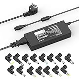 Etssembo 90W Universal Netzteil Ladegerät Laptop Ladekabel Kompatibel mit HP, Lenovo, ASUS, Acer, Dell, Samsung, Toshiba, Sony, Fujitsu Laptops | 18V-20V, 4.74A Max, 15 Stecker