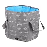 KOCKSHION 1Stk zusammenklappbarer Eimer Pumpe Falteimer Flasche klappbare geschirrwanne Wasser Foldable Bucket klappeimer autowascheimer Easy putz Fußbadeimer Mehrzweck-Fußbad Morgen Grey