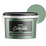 Craft Colors® 5L hochwertige Wandfarbe edelmatt, Kreidefarbe made in Germany, DESIGN Collection No. 650 Vintage Grün