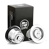 i Cafilas für Nespresso Kapseln aus Edelstahl, kompatibel mit Nespresso Kapseln, 2 Tassen + 1 Kunststofflöffel + 1 Bürste