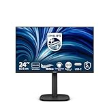 Philips 24B2N3200D 24 Zoll WUXGA Monitor 100Hz, IPS Panel, 4ms GtG, Adaptive Sync, Höhenverstellung, Lautsprecher, (1920x1200 HDMI 1x 1.4 DP USB Hub) Schwarz
