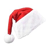SpirWoRchlan Weihnachtsdekoration, weicher Plüsch, für Erwachsene, rot, dicker Geschenkbehälter, Weihnachtsmütze, Party-Dekoration, Weihnachtsdekoration, Weihnachtsdekoration, Weihnachtsgeschenk,