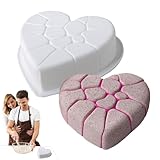 Generisch Cupcake Silikonform,Silikon Backformen Kuchen Backzubehör | Rissige Herz Backformen Wiederverwendbar Küchenhelfer Für Dessert Tart Mousse Süßigkeiten