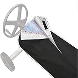 Pool Planenaufroller Abdeckung, Schwimmbad Solardecke Reel Roller, 210D Oxford Wasserdicht Sonnenschutz Staubdicht Schutzhülle Kordelzug, Für Aufrollsystem Poolabdeckungen (550 * 126cm,Black)