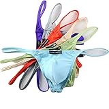 Faringoto Herren-Stringtangas und G-Strings, Unterwäsche, niedrige Leibhöhe, einfarbig, S-XXL, 6er-Pack, L