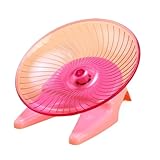 Rocky Green Leises Laufrad für Hamster mit abnehmbarem Ständer – langlebige fliegende Untertasse, Laufscheibe für kleine Haustiere (Rosa)