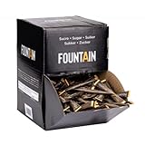 FOUNTAIN Zuckersticks einzeln portioniert und verpackt, Zucker Stick Portionsbeutel im praktischen und hygienischen Spender, weißer Zucker perfekt fuer eine Tasse Kaffee, 600 Stueck x 4 g