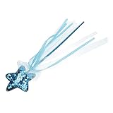 ERINGOGO Zauberstab Dekorationen Kostüm Prinzessin Schleife Geburtstag Fairy Wand The Withe Princess angelstul spielwaren draußen Sternförmiger Feenstab glitzernde Zauberstäbe Plastik Blue