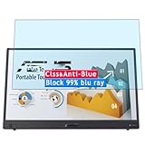 Vaxson Anti Blaulicht 9H Härte Glas Folie, kompatibel mit ASUS ZenScreen Touch MB16AMTR 15.6' Monitor Sichtbarer Bereich, gehärtetem Glas Schutzfolie Displayschutzfolie