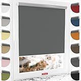 Schuette® Verdunkelungsrollo ohne Bohren/mit Bohren 2in1 ● Thermo Rollo Kollektion: Shadow Grey (Grau) ● 30 x 130 cm (Breite x Höhe) ● Suprafix Klemmrollo = Klemmfix 2.0 ● 60s Montage mit Video