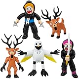 AVZYARDY 99 Nächte im Wald Figuren-Set, 5/10 Stück Monsters- & Hirsch-Actionfiguren, Fantasy-Überlebensspielcharaktere, Sammlerstücke zur Präsentation for Kinder & Fans