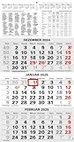 3-Monatskalender 2025 Bürokalender Wandplaner 450x235mm Dreimonatskalender klein