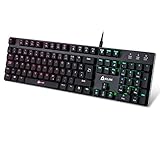 Klim Dash – Niedrigprofil mechanische QWERTZ Tastatur mit roten Schaltern für kultivierte Professionelle Anwender und Gamer - RGB Farben - Metallrahmen Vollständige Anpassbarkeit