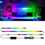 Monitor Hintergrundbeleuchtung RGBIC 34-Zoll Computer Monitor Gaming Licht Intelligente Bildschirm Synchronisation Kompatibel mit Windows und Mac-os USB 5V (3 Seiten)