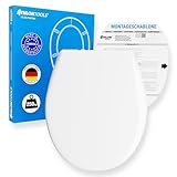 ATHLON TOOLS WC-Sitz mit Softclose bis 250kg, Oval, Quick-Release, Toilettendeckel mit Absenkautomatik, ultraschnell abnehmbar