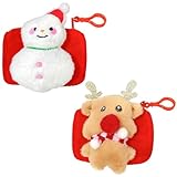 YUVKIN 2-teiliges Weihnachtsgeldbörsenset mit Weihnachtsbaummuster, geeignet für Bargeld, Gutscheine und Visitenkarten, Kindergeldbörsen