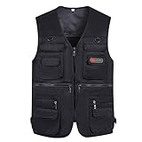 RUMAOZIA Anglerweste Herren Outdoor Weste Ärmellos Leichte Sommerweste Mit Vielen Taschen Freizeit Jagdweste Camping Softshellwesten Reporterwesten Schnelltrocknend Atmungsaktive Camping Weste