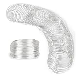 MUNSKT 100 Schleife Stahl-Gedächtnis-Draht, Stahl-Schmuck-Draht-Gedächtnis-Perlen-Draht für die Herstellung von Armbändern, DIY-Handwerk Schmuckherstellung