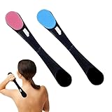 2 Stück Rücken Eincremehilfe,Faltbarer Eincremehilfe Für Rücken,Wiederverwendbar Rückeneincremhilfe,Sunscreen Applicator,Bräunungs Self Tanner Brush Für Zuhause,Reisen (Blau+Rosa)