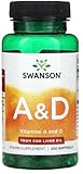 Swanson - Vitamins A & D | Unterstützung für Immunsystem und Sehkraft - 250 Softgels