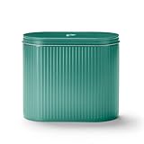 Tchibo Pad Box, Kaffeepaddose, 36 Kaffeepads Fassungsvermögen, 2 Pad Heber herausnehmbar, luftdicht und aromadicht, Aufbewahrungsdose in türkis grün