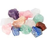 FoiiLiio 300g Heilsteine | Premium Kristalle | 100% Naturbelassene Bergkristall | Wassersteine für Trinkwasser | mit Lila Stoffbeutel
