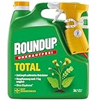 Roundup Unkrautfrei TOTAL, 3 Liter Sprühflasche, Unkrautvernichter, zur Bekämpfung von Unkräutern, Gräsern und Moos