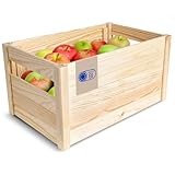 Creative Deco Faltbare Holzkiste Klappkiste | 46 x 29,5 x 23,5 cm | Einfache Montage ohne Werkzeug | Aufbewahrungsbox Obstkiste, Gemüse | Holzbox, Geschenkbox, Spielzeugkiste, Deko Klappbox