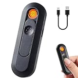 Feuerzeug Elektrisch, Stabfeuerzeug USB Aufladbar Feuerzeug,Wiederaufladbares elektronisches feuerzeug mit USB-Anschluss, Winddicht, flammenlosesFeuerzeug,Vatertagsgeschenk