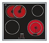 Siemens ET645HN17E Kochfeld Elektro, 58.3 cm, Flachrahmen-Design, Digitales Funktionsdisplay, schwarz