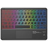 KBCASE Bluetooth Tastatur mit Touchpad,Wireless Bluetooth Keyboard Lightweight Portable Kabellose Tastatur Kompatibel for iPhone, iPad, Samsung, Lenovo, Huawei, Windows, Android, IOS,QWERTZ Layout