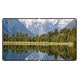 Projektor-Leinwand für den Außenbereich, 16:9-Format, Anti-Falten, Anti-Licht, 4K-HD-Projektorvorhang mit Haken, 152,4 - 330 cm, faltbare Videotücher für drinnen und draußen