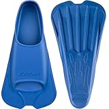 CAPAS Kurze Trainingsflossen für Schwimmen | Komfortable Silikon Schwimmflossen | Kurzflossen | Taucherflossen | Unisex Flossen für Kinder Erwachsene | Kurze Klinge Beinstärke aufbauen (Blau, M)