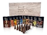LUXflair Räucherkegel Set Winter – 10 Packungen mit je 20 Stück, pro Kegel ca. 20 Minuten Glimmdauer, für gemütliche Atmosphäre & langanhaltenden Duftgenuss