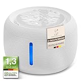 Pretty Paw© Katzenbrunnen [NEUEINFÜHRUNG] Super leiser, BPA-freier 2.5L Trinkbrunnen für Katze mit LED und Aktivkohlefilter I Leicht zu reinigender Katzen Trinkbrunnen I KatzenOase Pro